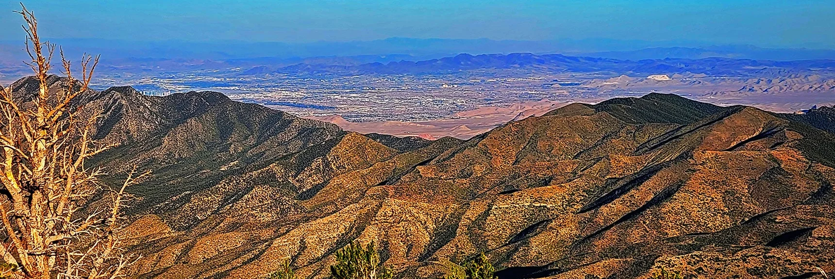 South Vegas Valley Over La Madre Ridge from Harris Mt. Summit | Wilson Ridge / Sexton Ridge Circuit | Lovell Canyon, Nevada