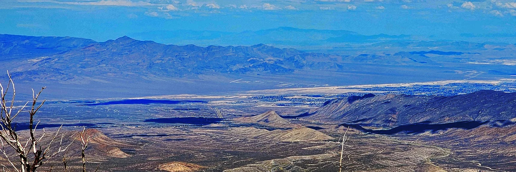 Gass Peak and Upper Las Vegan Valley from Eastern Approach Ridgeline | Harris Mountain Triangle | Mt Charleston Wilderness, Nevada