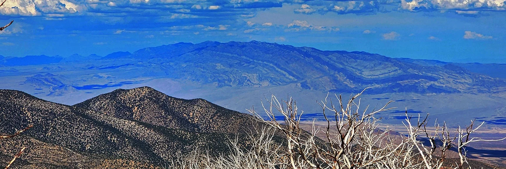 Layering on Sheep Range Evident from Eastern Ridgeline Perspective. | Harris Mountain Triangle | Mt Charleston Wilderness, Nevada