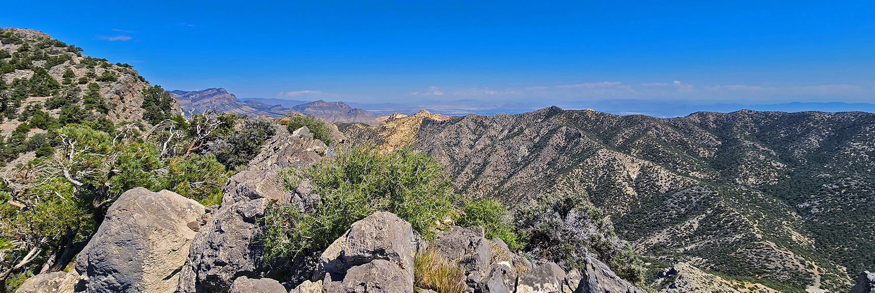 View East Toward Red Rock Canyon and Las Vegas Valley | Red Rock Summit | Lovell Canyon & Rainbow Mountain Wilderness, Nevada