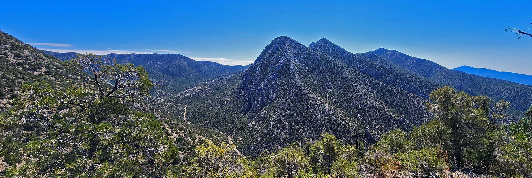Wilson Ridge Stretching South on Opposite Side of Rocky Gap Road. | Red Rock Summit | Lovell Canyon & Rainbow Mountain Wilderness, Nevada