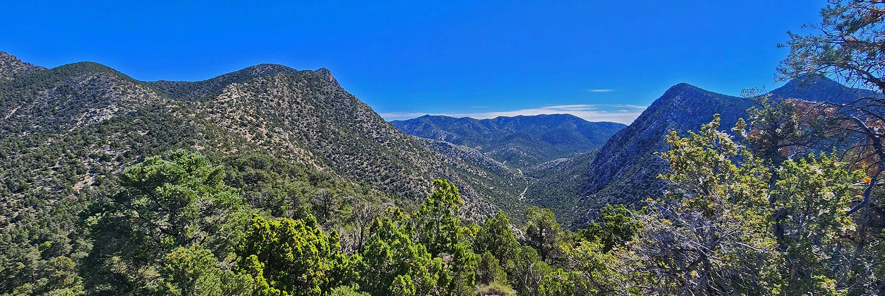 Rocky Gap Road Passes Through a Huge Gap in the Wilson Ridge. | Red Rock Summit | Lovell Canyon & Rainbow Mountain Wilderness, Nevada