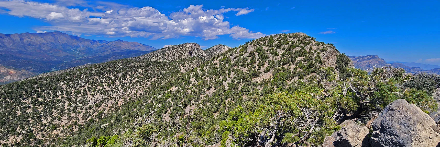 Red Rock Summit Viewed from a Prominent Wilson Ridge High Point Just South | Red Rock Summit | Lovell Canyon & Rainbow Mountain Wilderness, Nevada