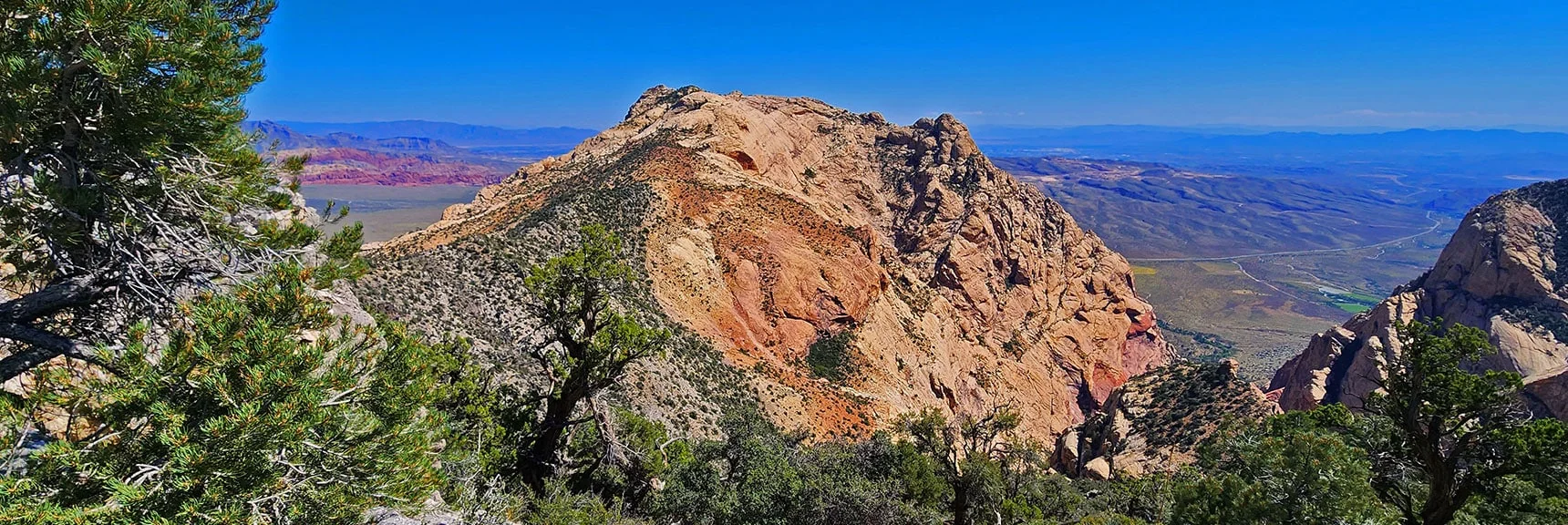 Note Approach Saddle Between Upper Crest Ridgeline and Mt. Wilson. | Mt Wilson to Juniper Peak | Rainbow Mountains Upper Crest Ridgeline | Rainbow Mountain Wilderness, Nevada