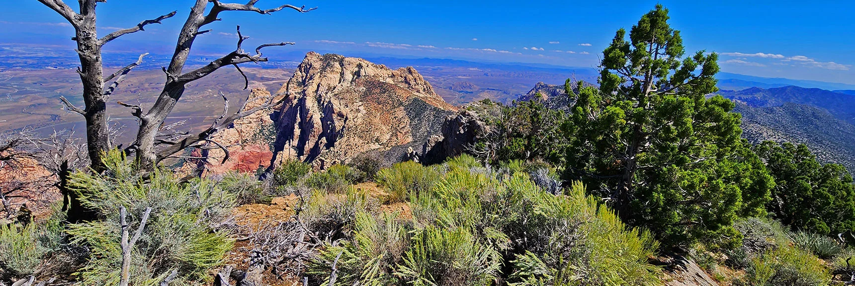 View from Ridge Above Rainbow Mt. Back Toward Mt. Wilson. | Mt Wilson to Juniper Peak | Rainbow Mountains Upper Crest Ridgeline | Rainbow Mountain Wilderness, Nevada