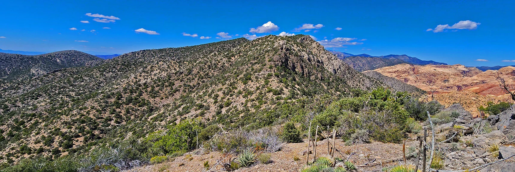 Now You Can See Beyond Bridge Mt. to Buffalo Wall's Beautiful Upper Plateau. | Mt Wilson to Juniper Peak | Rainbow Mountains Upper Crest Ridgeline | Rainbow Mountain Wilderness, Nevada