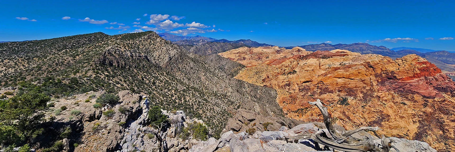 North on Ridgeline. Rainbow Mt., Bridge Mt. Griffith Peak, Harris Mt. Visible. | Mt Wilson to Juniper Peak | Rainbow Mountains Upper Crest Ridgeline | Rainbow Mountain Wilderness, Nevada