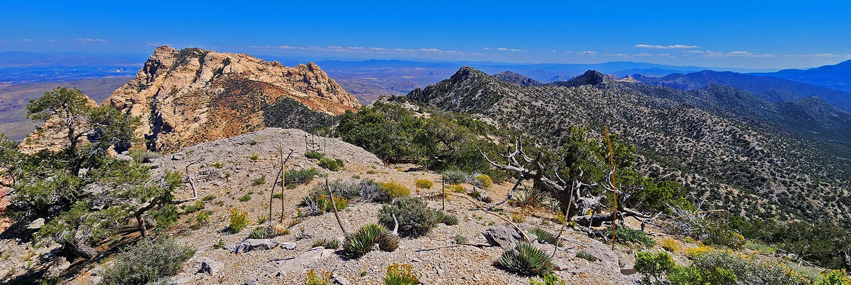 View South Along Rainbow Mts. Upper Crest Ridgeline.| Mt Wilson to Juniper Peak | Rainbow Mountains Upper Crest Ridgeline | Rainbow Mountain Wilderness, Nevada