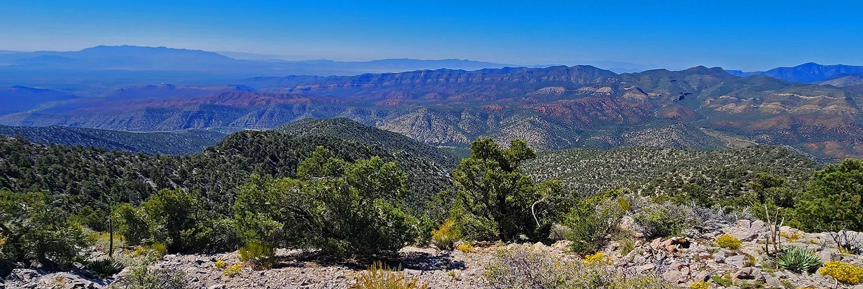 View West Across Lovell Canyon and Beyond from Red Rock Summit | Red Rock Summit Loop | Wilson Ridge | Lovell Canyon, Nevada