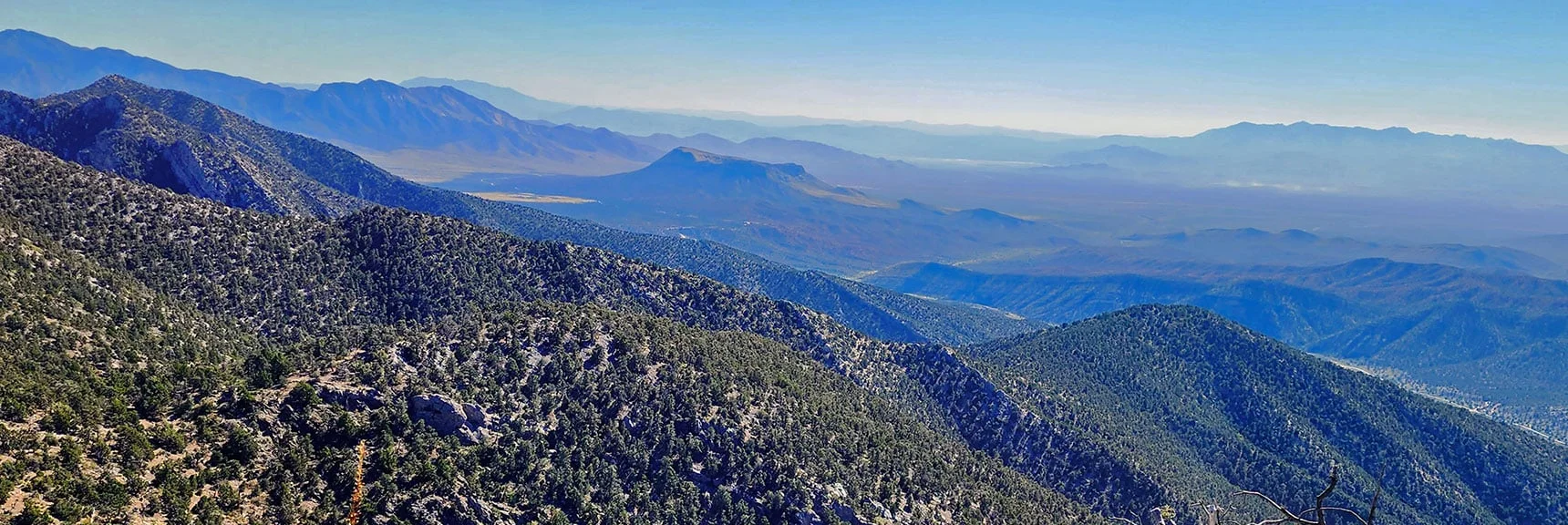 View Southwest Down Rocky Gap's North Approach Ridge to Lovell Canyon Beyond | Red Rock Summit Loop | Wilson Ridge | Lovell Canyon, Nevada