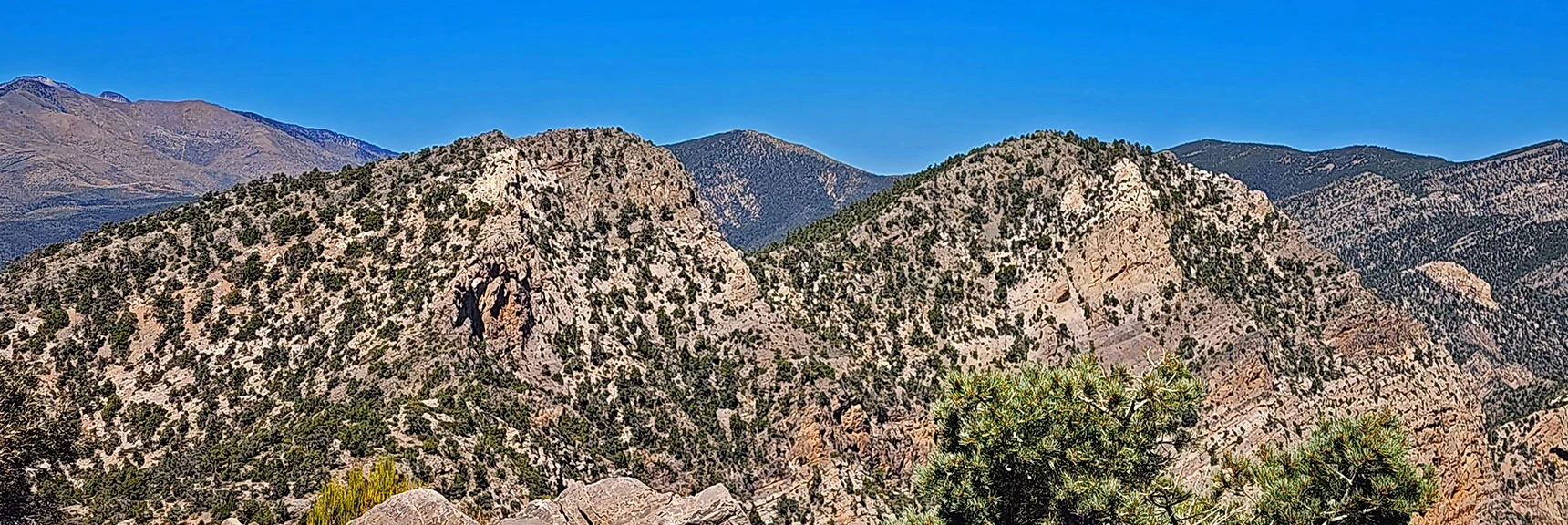 Wilson Ridge is a Series of Dramatic High Points. These 2 are North of Red Rock Summit. | Red Rock Summit Loop | Wilson Ridge | Lovell Canyon, Nevada