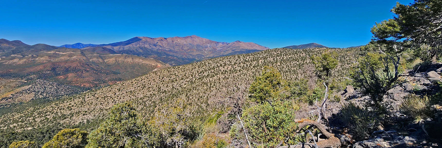Upper Lovell Canyon with Griffith Peak, Harris Mt., Sexton Ridge & Wilson Ridge Now in View. | Mini Matterhorn Pinnacle | Wilson Ridge | Lovell Canyon, Nevada