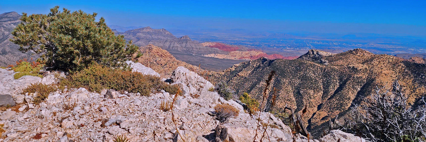 View East from Observation Plateau Below North Twin Pinnacle | Mini Matterhorn Pinnacle North Twin | Wilson Ridge | Lovell Canyon & Rainbow Mountains, Nevada