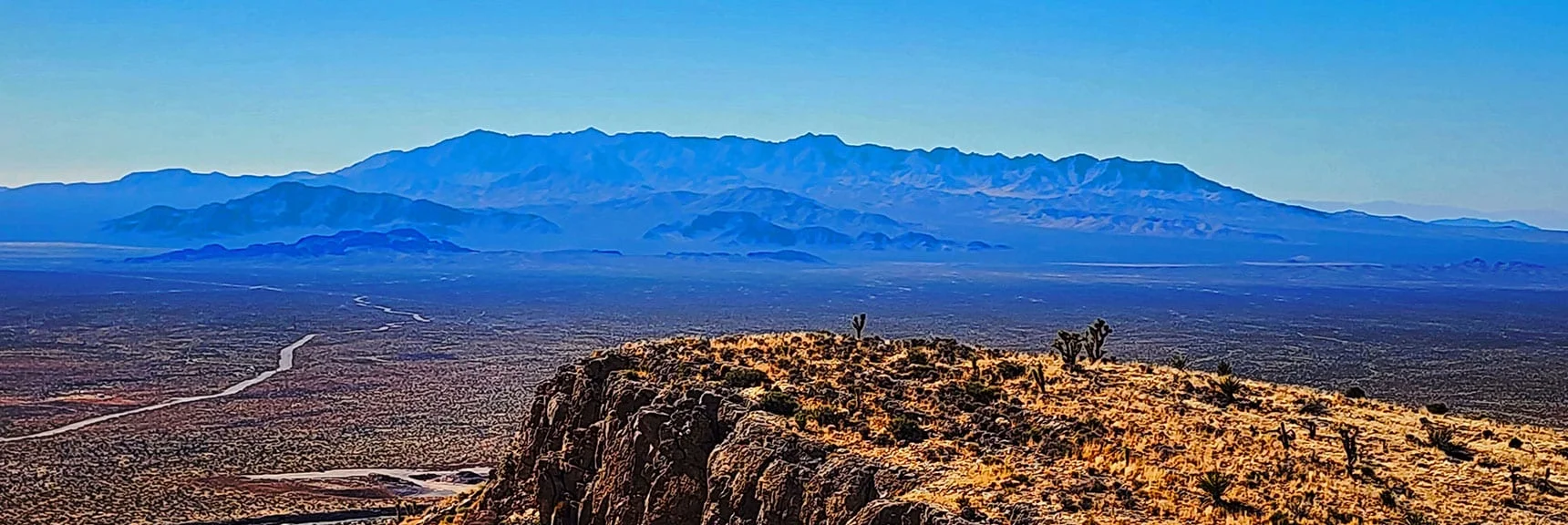 Larger View Over Summit Ledge Toward Nopah Range. | Landmark Bluff | Lovell Canyon, Nevada