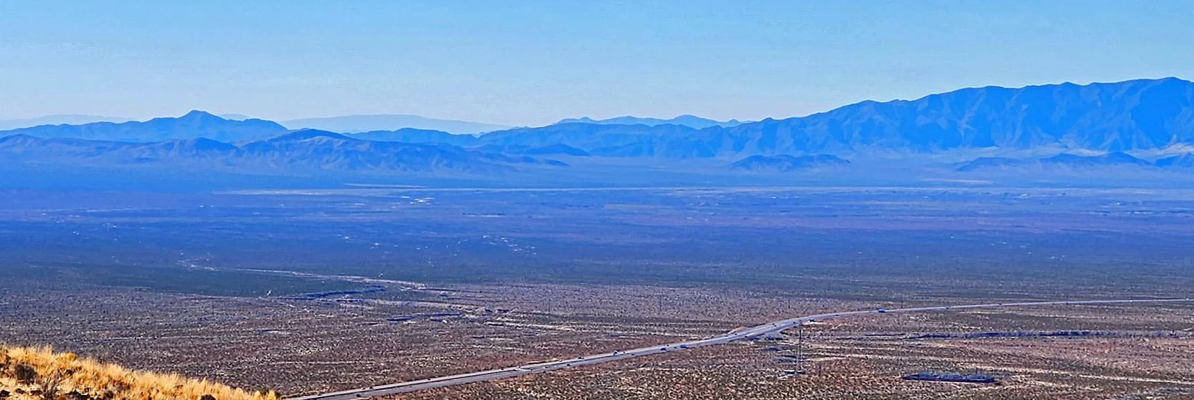 SW View Toward Black Mts., Eastern Edge of Death Valley Over the Range. | Landmark Bluff | Lovell Canyon, Nevada