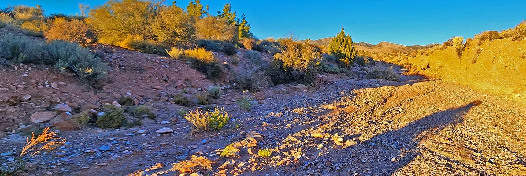 Returning to Rainbow Spring Road via a Canyon Road Along East Side of Bluff. | Landmark Bluff | Lovell Canyon, Nevada