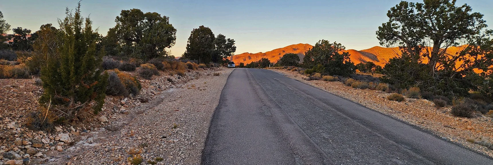 View North Up Lovell Canyon Road to End Point Where "The Beast" is Parked. | Landmark Bluff Circuit | Lovell Canyon, Nevada