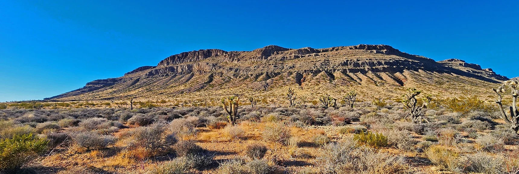 Rounding South Side Cliffs Back to the Bluff's East Side. | Landmark Bluff Circuit | Lovell Canyon, Nevada