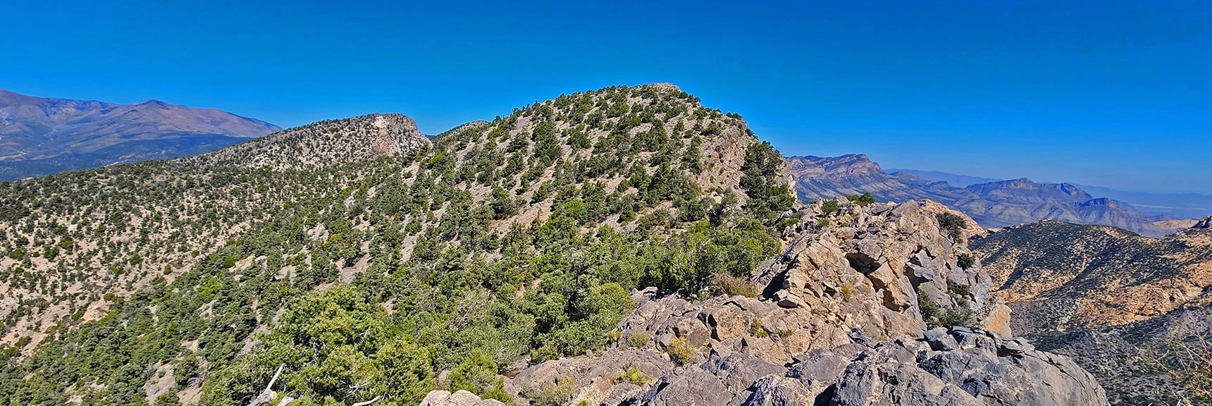 Wilson Ridge Looking North From Rocky Gap to Red Rock Summit | Lovell Canyon Ridgelines | Lovell Canyon, Nevada