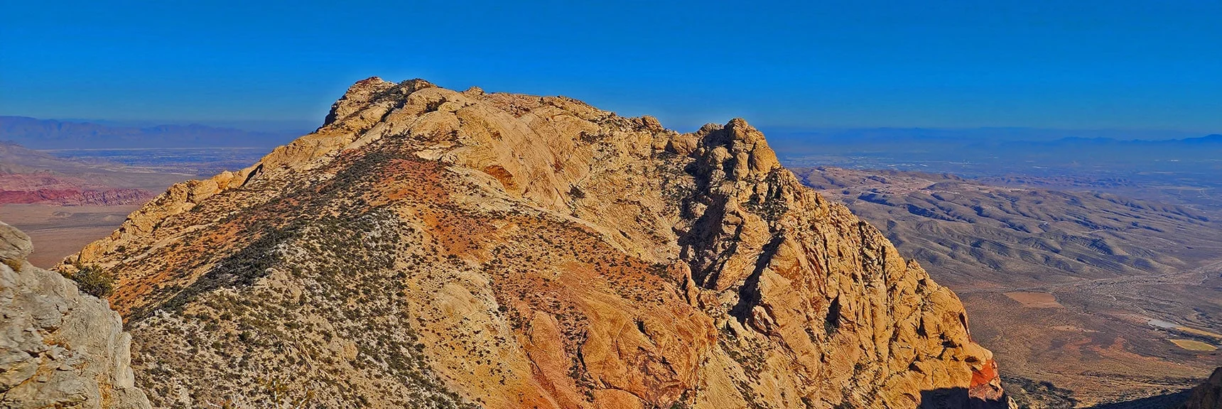 Mt. Wilson Viewed from the Rainbow Mountains Upper Crest Ridgeline | Lovell Canyon Ridgelines | Lovell Canyon, Nevada