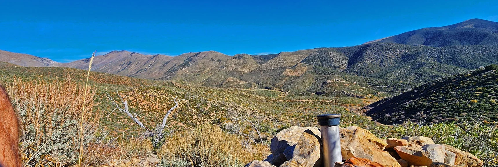 Wilson Ridgeline from Its Southern High Point to Harris Mt., the Northern High Point | Lovell Canyon Ridgelines | Lovell Canyon, Nevada