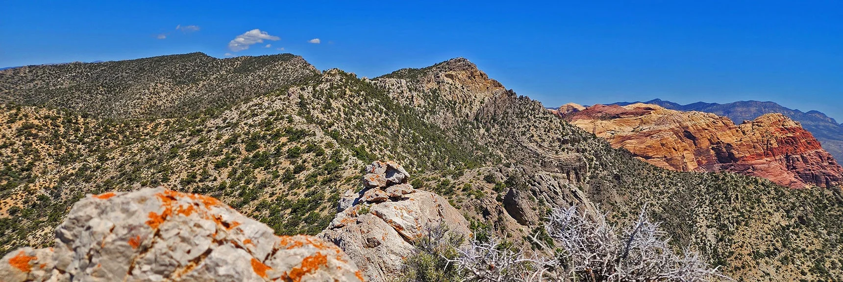 Rainbow Mountains Upper Crest Ridgeline from Mt. Wilson to Rainbow Mountain. | Lovell Canyon Ridgelines | Lovell Canyon, Nevada