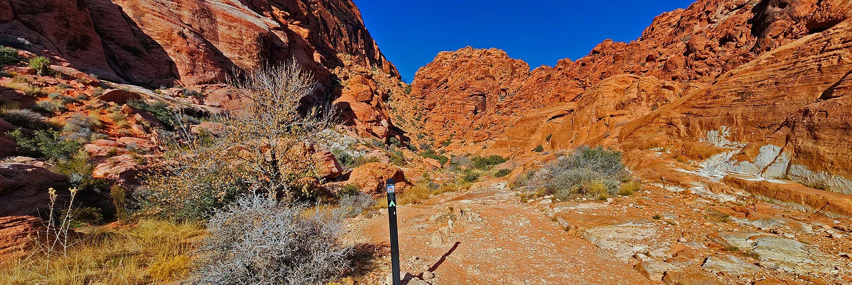 Heading Toward Passage Gully Between Lower (left) and Upper (right) Calico Hills | Lower Calico Hills Loop | Calico Basin & Red Rock Canyon, Nevada