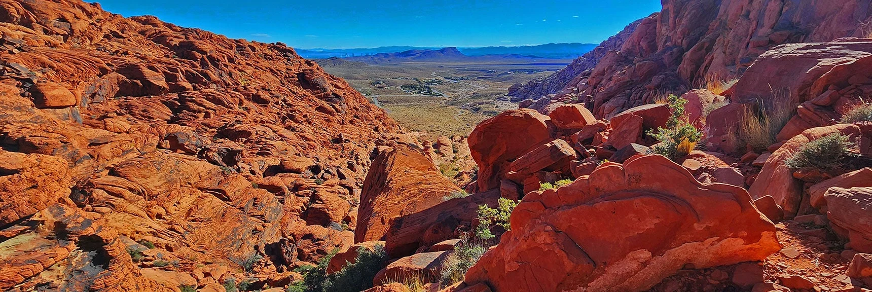 View Back Down Passage Shows Nature of the Terrain | Lower Calico Hills Loop | Calico Basin & Red Rock Canyon, Nevada