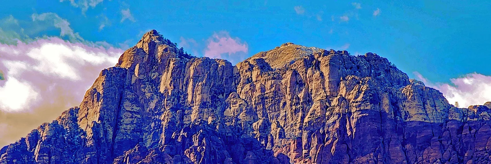 Larger View of Bridge Mountain Summit Area | Lower Calico Hills Loop | Calico Basin & Red Rock Canyon, Nevada
