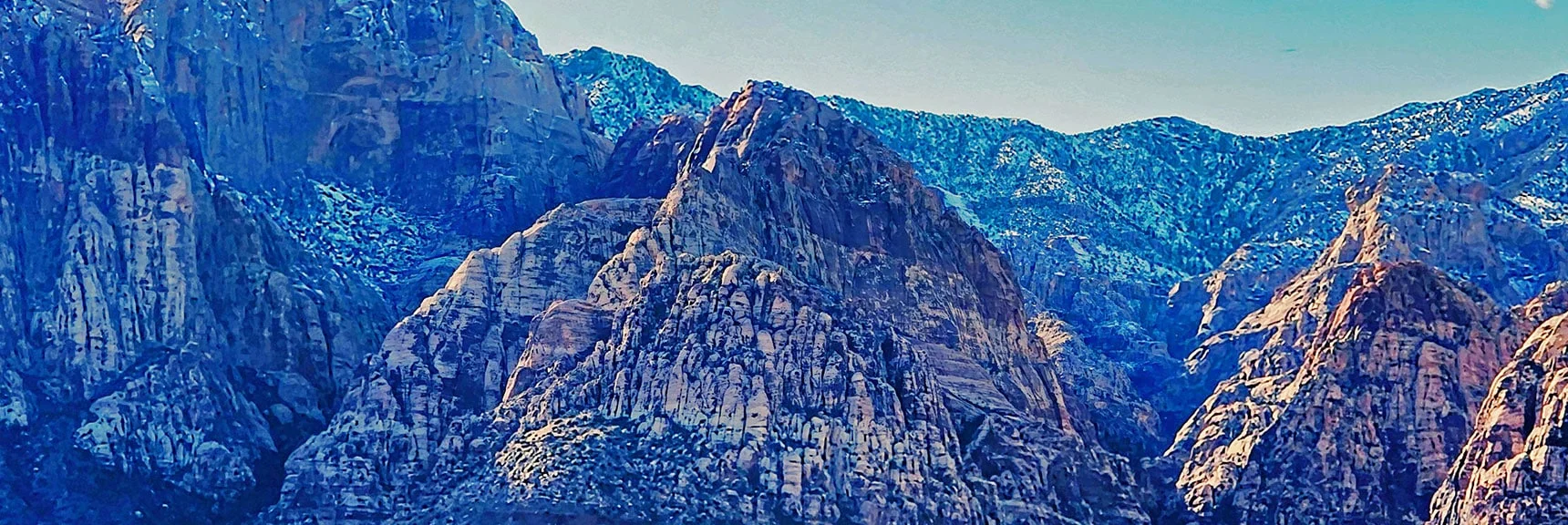 Juniper Peak. Pine Creek Canyon to Right; Juniper Canyon to Left | Lower Calico Hills Loop | Calico Basin & Red Rock Canyon, Nevada
