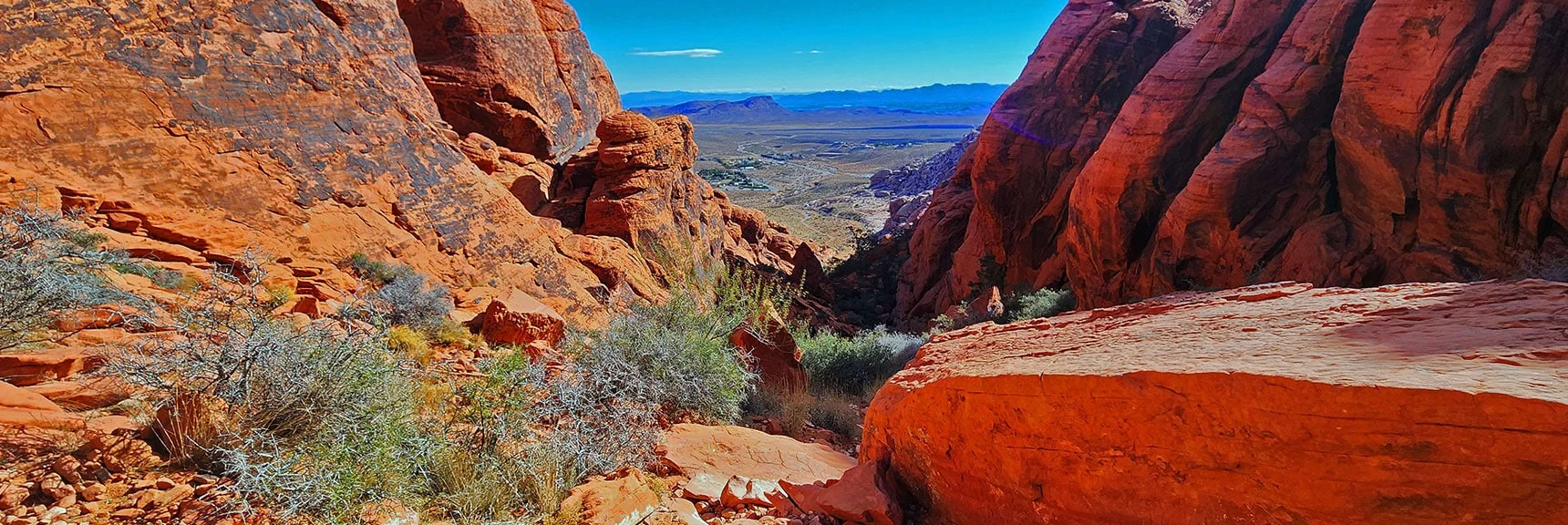 View Back Down to Calico Basin from Passage Summit | Lower Calico Hills Loop | Calico Basin & Red Rock Canyon, Nevada