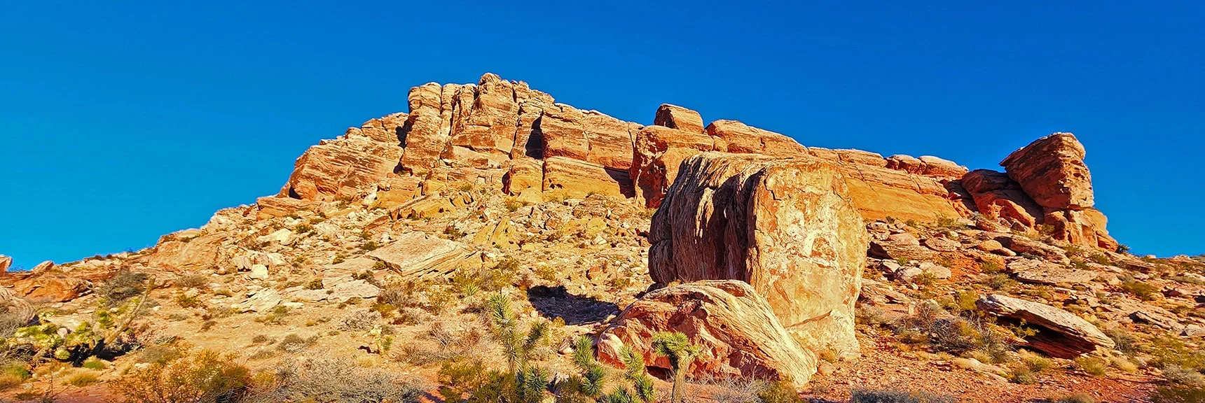 South Side of Lower Calico Hills from Donkey Way Trail | 3 Basin Circuit | Calico Basin, Brownstone Basin, Red Rock Canyon, Nevada
