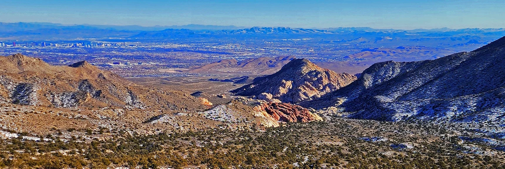Note Ridgeline Lining Right (West) Side of Brownstone Basin | 3 Basin Circuit | Calico Basin, Brownstone Basin, Red Rock Canyon, Nevada