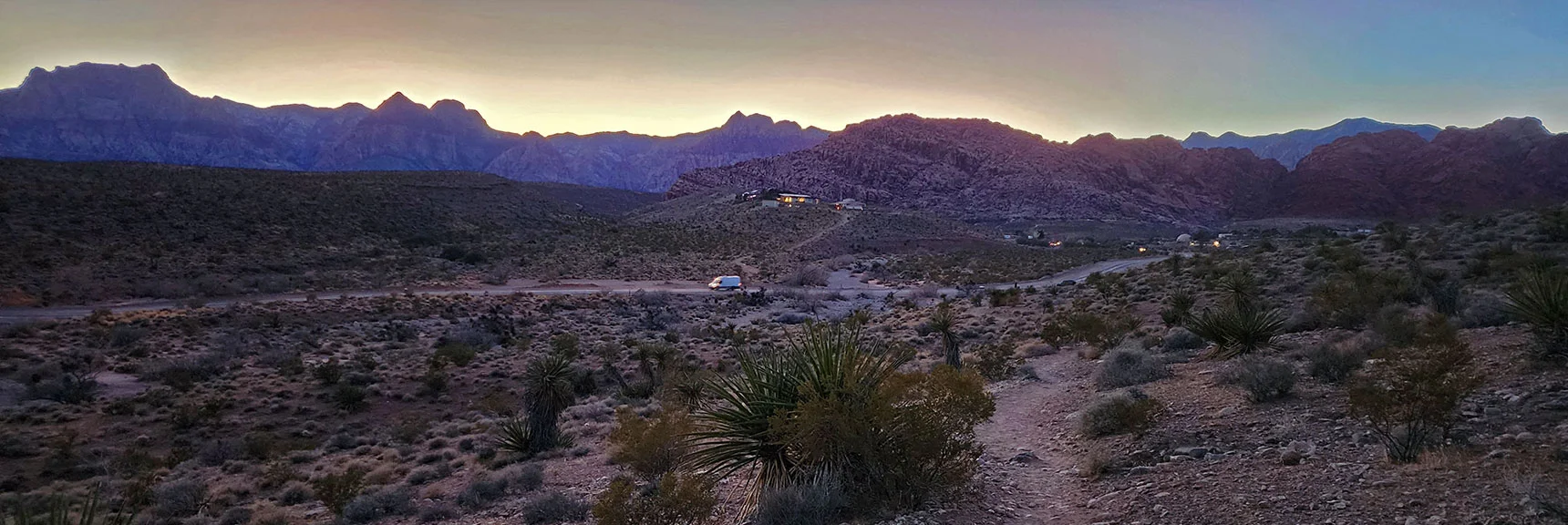 Descend to Gene's Trailhead, Starting Point on Calico Basin Road. | 3 Basin Circuit | Calico Basin, Brownstone Basin, Red Rock Canyon, Nevada