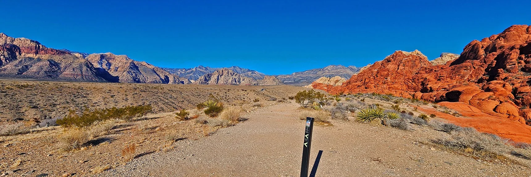 View Ahead. Continue Skirting West Side of Calico Hills | 3 Basin Circuit | Calico Basin, Brownstone Basin, Red Rock Canyon, Nevada