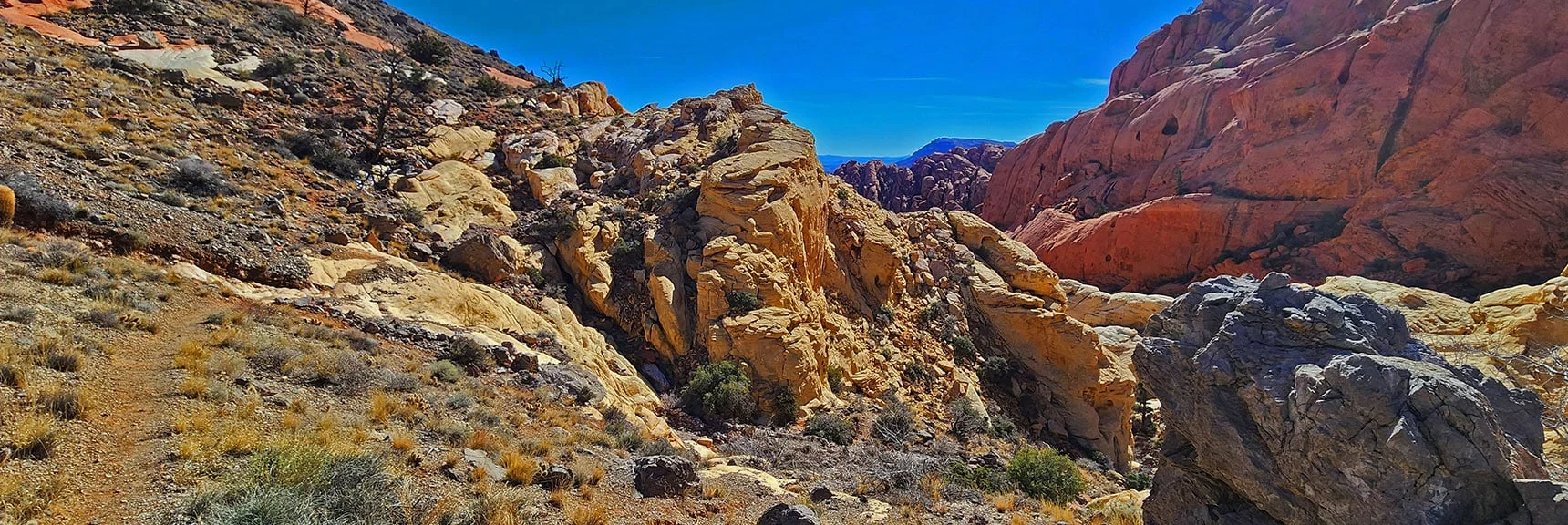 Looking Back on the Rock Formation from the Ash Canyon Trail | Upper Calico Hills Loop | Calico Basin and Red Rock Canyon, Nevada
