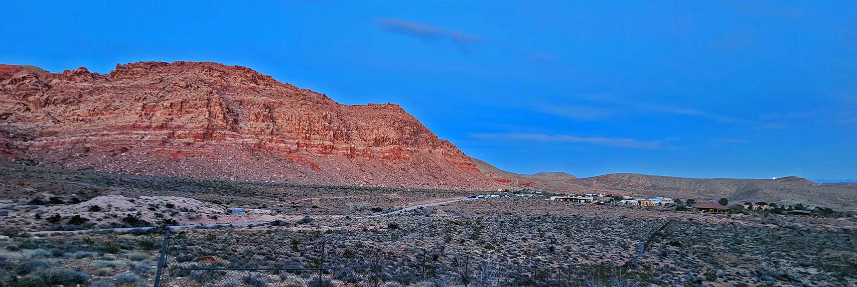 Kraft Mt. and Trailhead Parking Coming Into View | Upper Calico Hills Loop | Calico Basin and Red Rock Canyon, Nevada