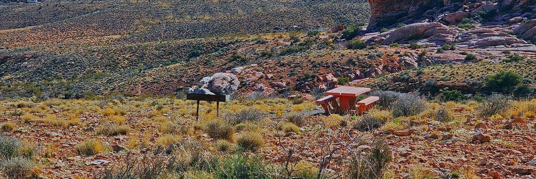 Unexpected Picnic Area on the Girl Scout Trail. Spectacular Views! | Calico Basin Daily Workout Trails | Calico Basin, Nevada