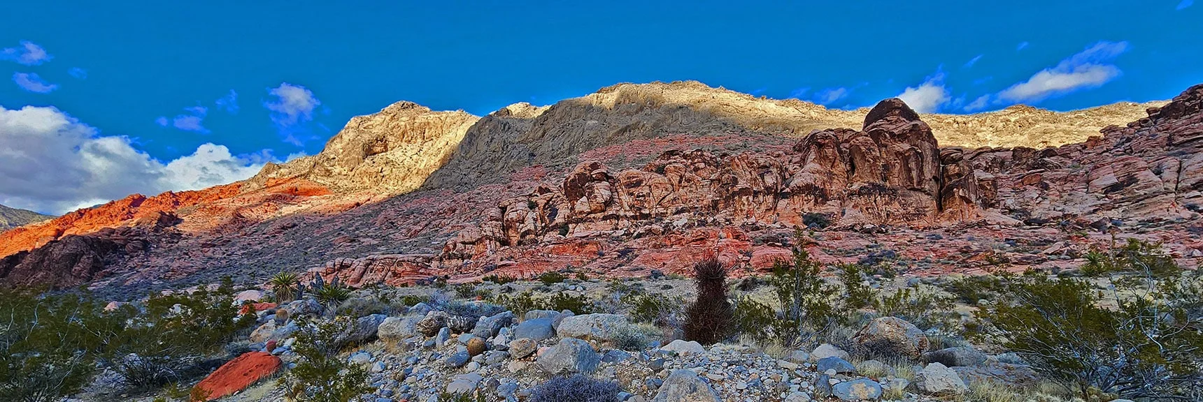 Gray Cap Peak and Ridge Form Border Between Calico & Brownstone Basins | Calico Basin Daily Workout Trails | Calico Basin, Nevada