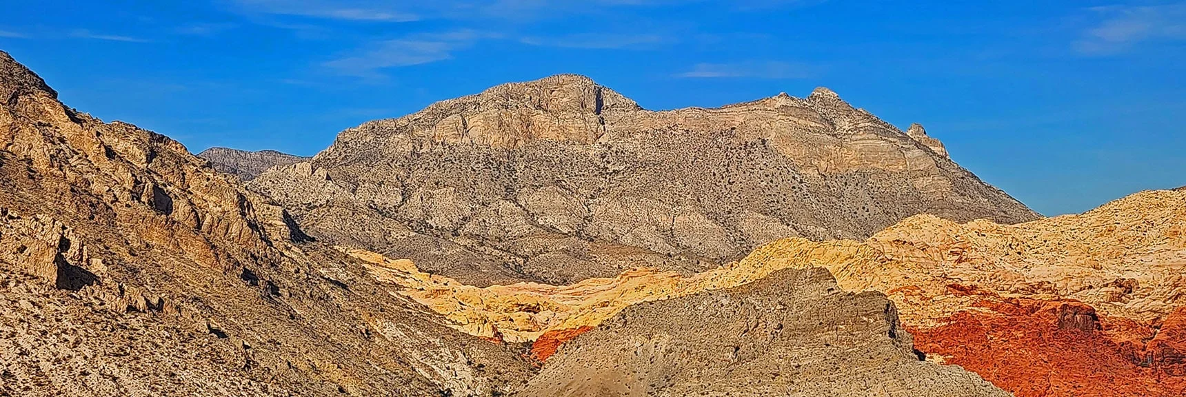 Zoom in on Damsel Peak. | Red Cap Peak Summit | Red Rock Canyon NCA, Nevada