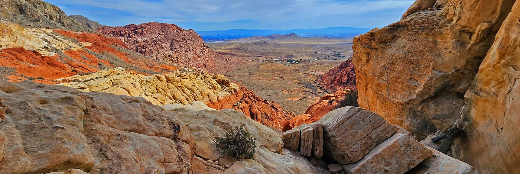 Higher View Down the Slot. | Red Cap Peak Summit | Red Rock Canyon NCA, Nevada
