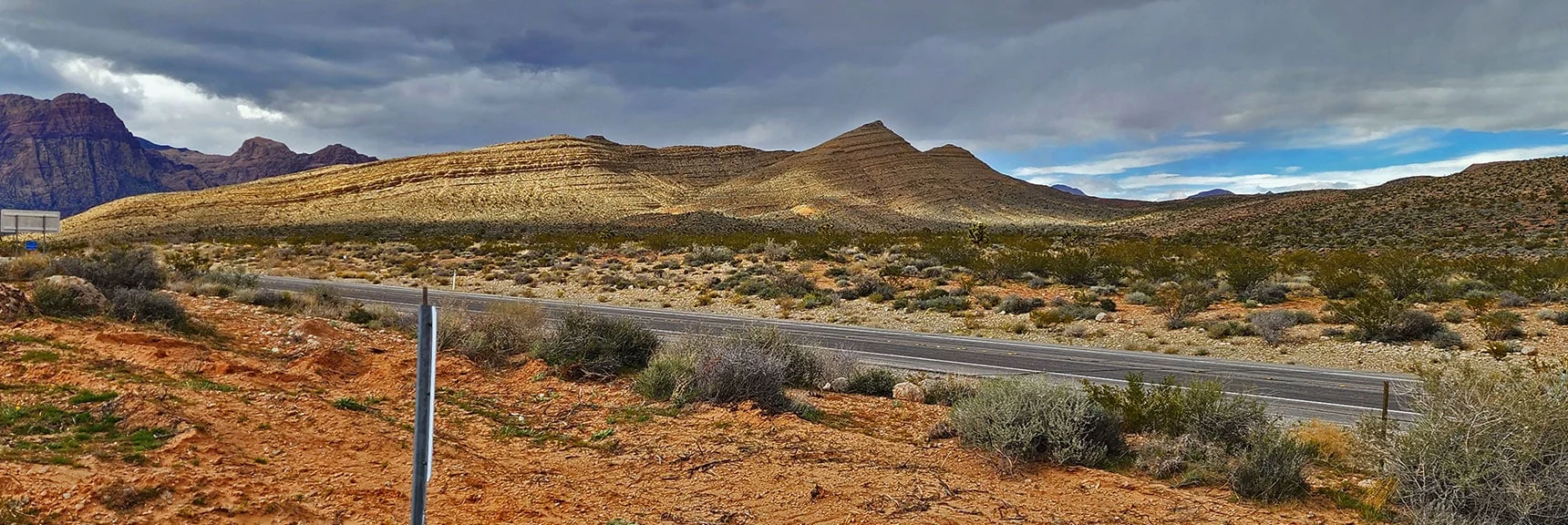 Looking Back at Two Cone Hills Marking Southern End of Ridgeline. | Western High Ridge | Blue Diamond Hill, Nevada