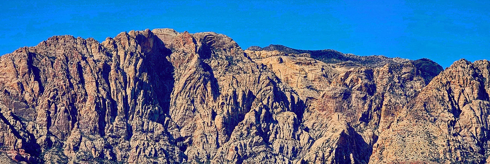 Looking Up Toward Hidden Peak and Monument Peaks. Access Routes Here. | Western High Ridge | Blue Diamond Hill, Nevada