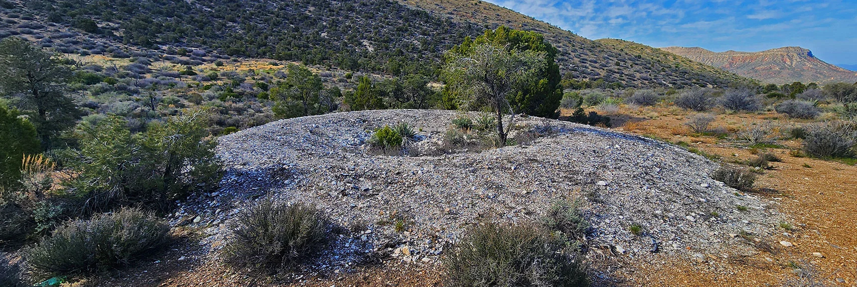 Native American Cooking Oven at Upper End of Salt Grass Road, Adventure Start Point. | Mt Wilson Summit Saddle from Lovell Canyon | Rainbow Mountain Wilderness, Nevada