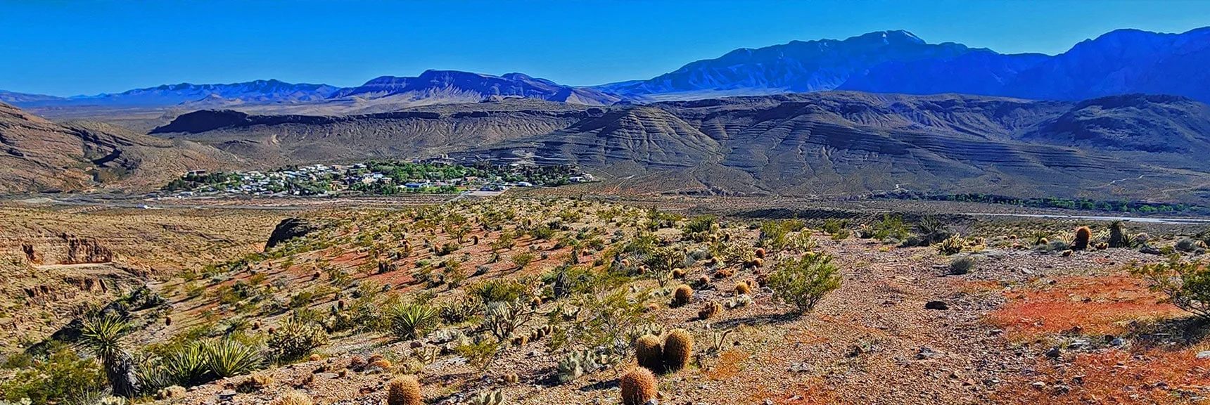 From the Summit, Descend on an Old Ridgeline Road...Original Mining Road? | Blue Diamond Hill Southern Triangle | Red Rock Canyon National Conservation Area, Nevada