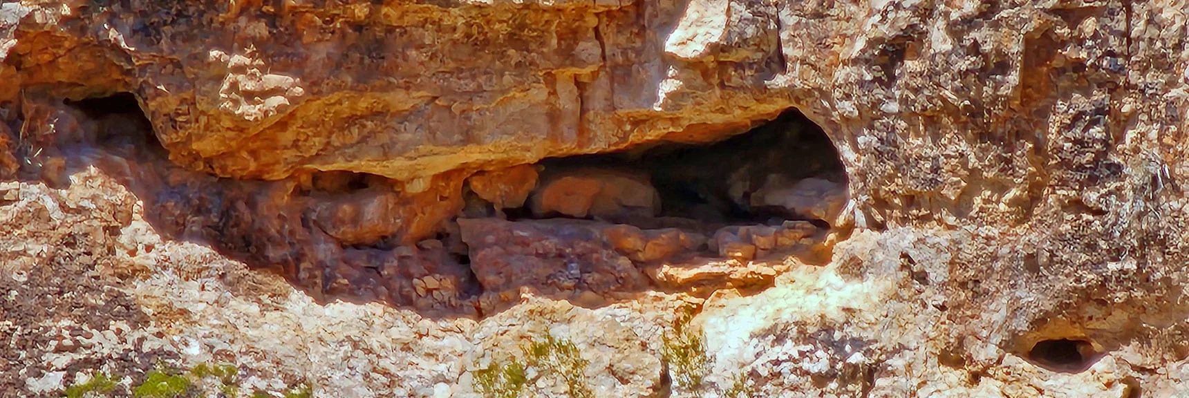 View into a Limestone Cave. | Blue Diamond Hill Southern Triangle | Red Rock Canyon National Conservation Area, Nevada
