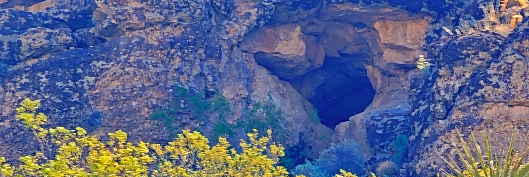 This Cave Opening May be Accessible at a Steep Walk | Blue Diamond Hill Southern Triangle | Red Rock Canyon National Conservation Area, Nevada