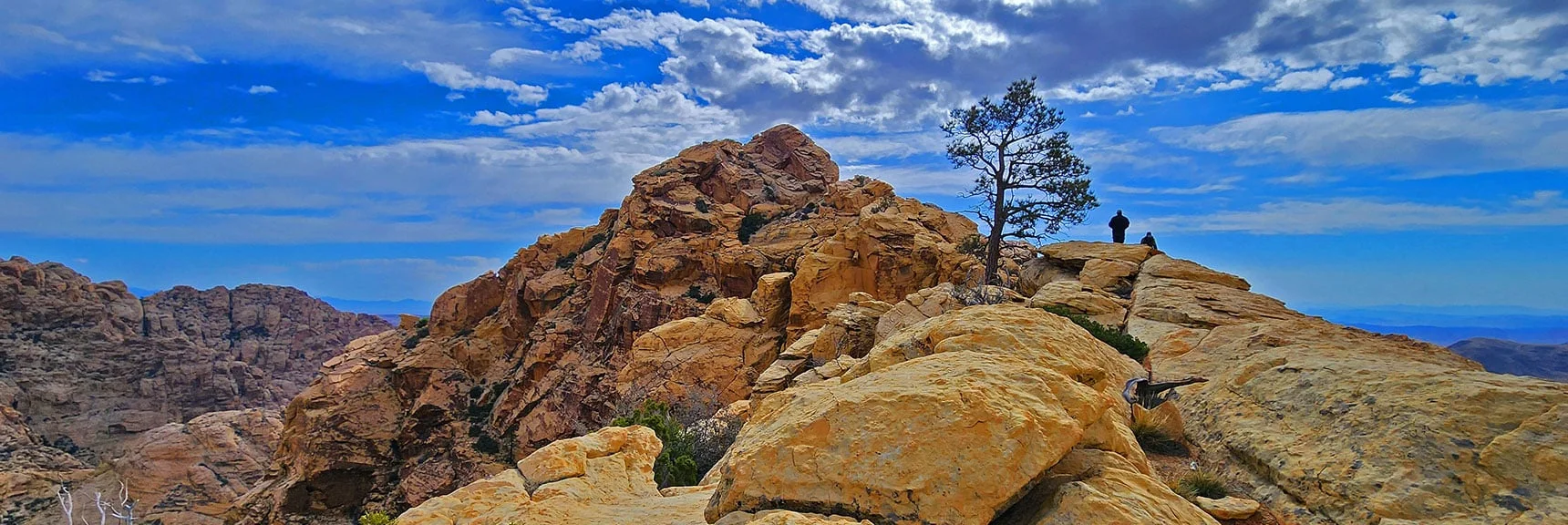 Now Ascending Sandstone Saddle Toward Black Velvet Peak. | Black Velvet Peak | Rainbow Mountain Wilderness, Nevada