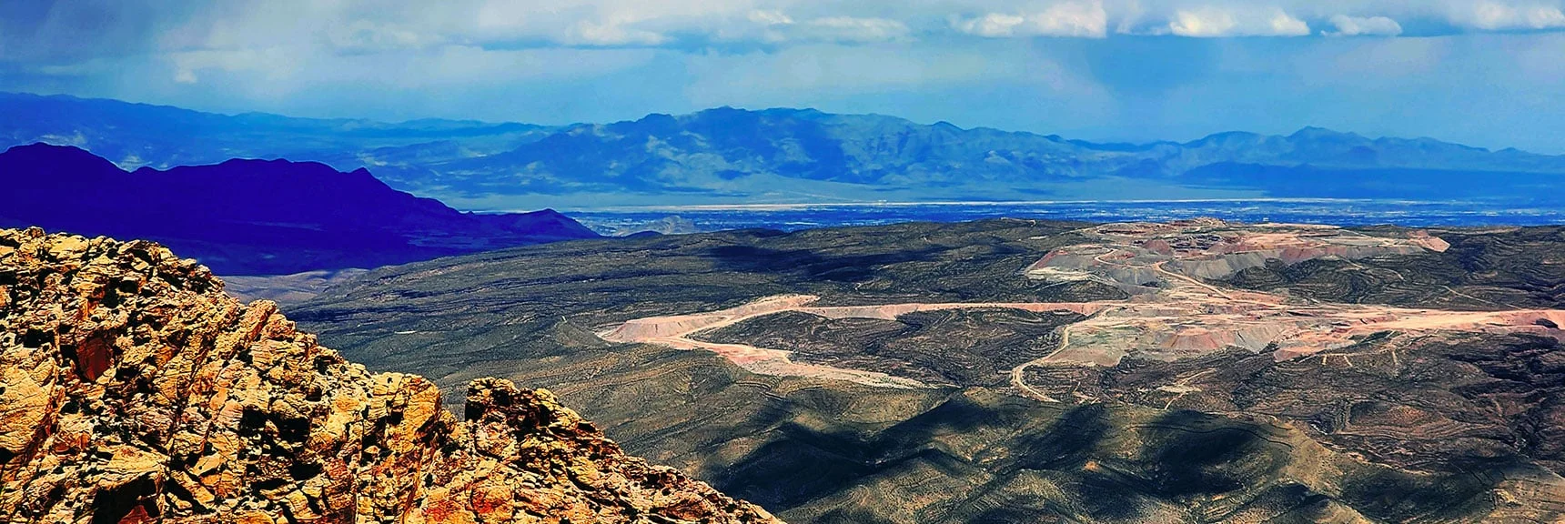Northern Las Vegas Valley To Gass Peak Beyond Blue Diamond Hill | Black Velvet Peak | Rainbow Mountain Wilderness, Nevada