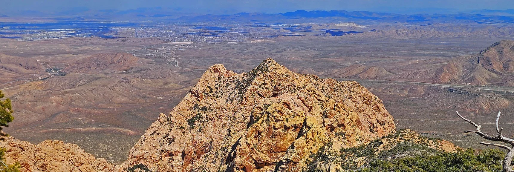 Curiously, the Lower Peak is Official Black Velvet Peak Summit | Black Velvet Peak | Rainbow Mountain Wilderness, Nevada